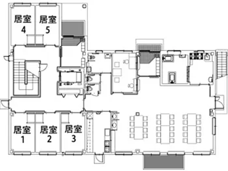 住宅型有料老人ホーム陽光の郷しおや2階間取り図